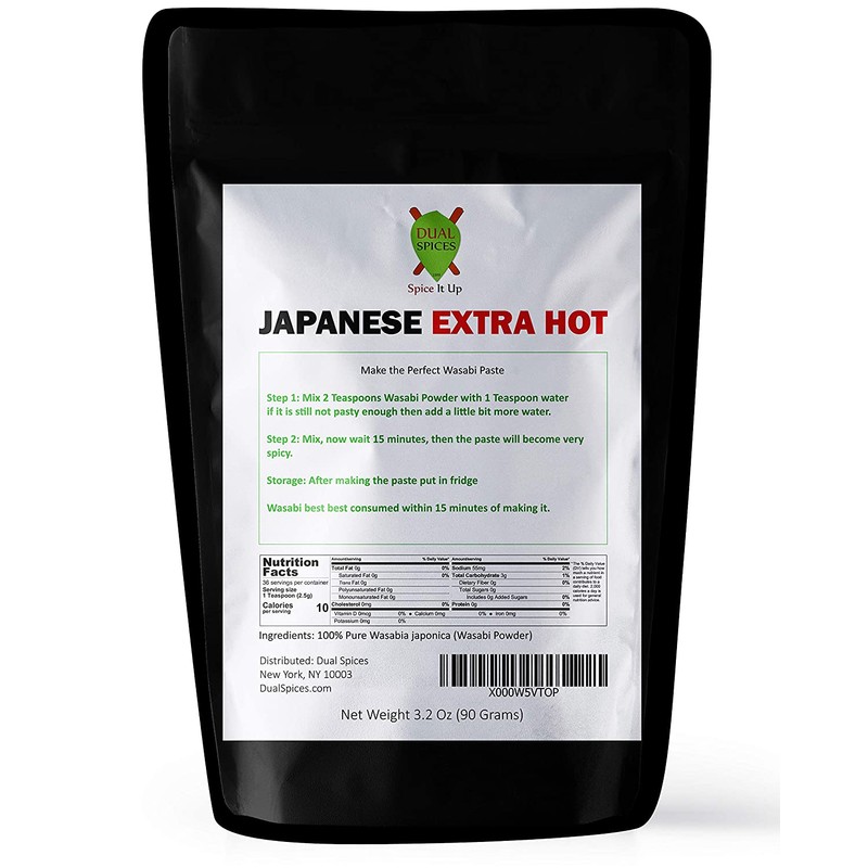 Dualspices Japanese Wasabi Powder 3.2 Oz (90 Grams) EXTRA HOT