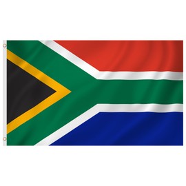 Second Ave South Africa Flag 5ft X 3ft Large with Brass Eyelets South African National Sports Party Celebration Banner Flag