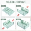 Jeffdad 3 Pack Pastel Crates, Collapsible Plastic Storage Baskets Mini
