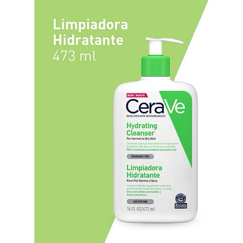 Crema Limpiadora Hidratante Piel Normal Seca 473ml Cerave