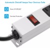 Unbranded 8 Outlet Heavy Duty Power Strip Surge Protector, 15A/1875W,