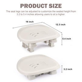 Watayo Adjustable Hot Tub Seat - Non-Slip Weighted Spa Seat Cushion - Hot Tub Booster Seat for Inflatable Hot Tub Spa Accessory Indoor & Outdoor