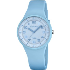 CALYPSO K5851/3 Trendy Women's Watch Rubber Case, Multi-Colour, Blue, blue, Strap.