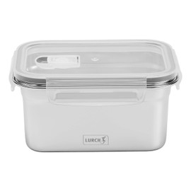 Lurch 240892 Lunch Box Safety/Storage Box Made of High-Quality Stainless Steel with BPA-Free Plastic Lid 1000 ml