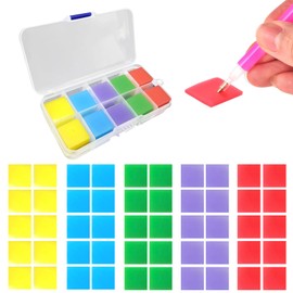 TYVOM 100 Pcs DIY Diamond Painting Glue Clay, 5D Diamond Painting Wax Kit Crystal Art Accessories Tools with Diamond Art Storage for Diamond Painting Cross-Stitch Nail Art