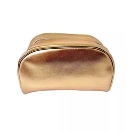 Lancôme Lot of 4 Lancome Paris Rose Gold Cosmetic Makeup Bag Zipper Pouch Pink Metallic