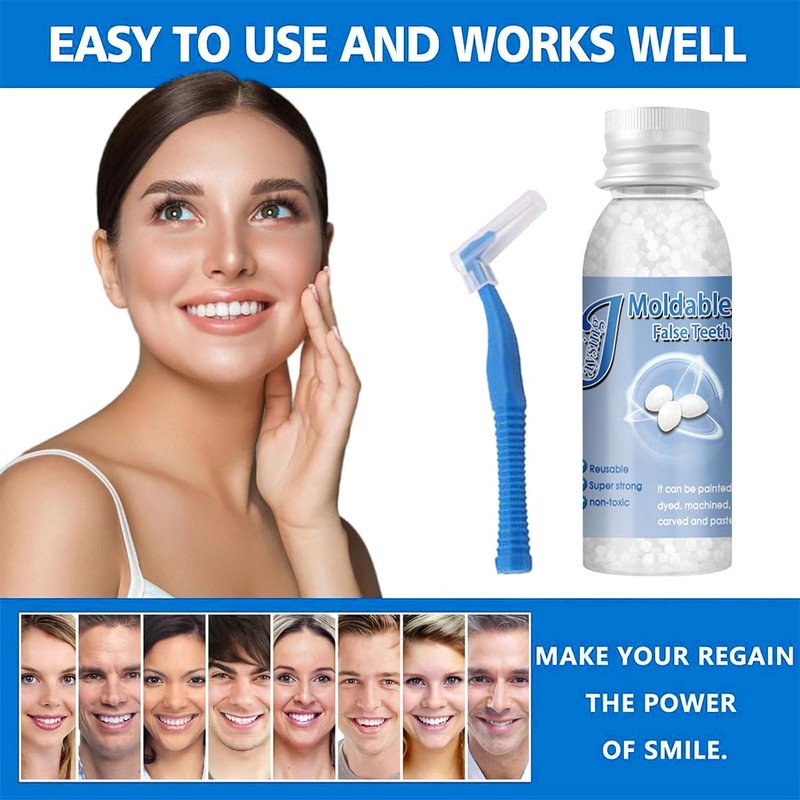 Provisorischer Zahnersatz Kunstharz, 30MLProthesen Gefälschte Zähne, Provisorischer Zahnersatz Naturharz, Zahnersatz,
