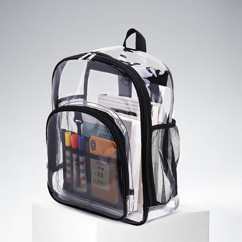 Clear Backpack Stylish Large Capacity Waterproof PVC Transparent Backpack for