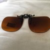 Blue Block Clip - On Sunglasses Amber/Brown Lenses New Old