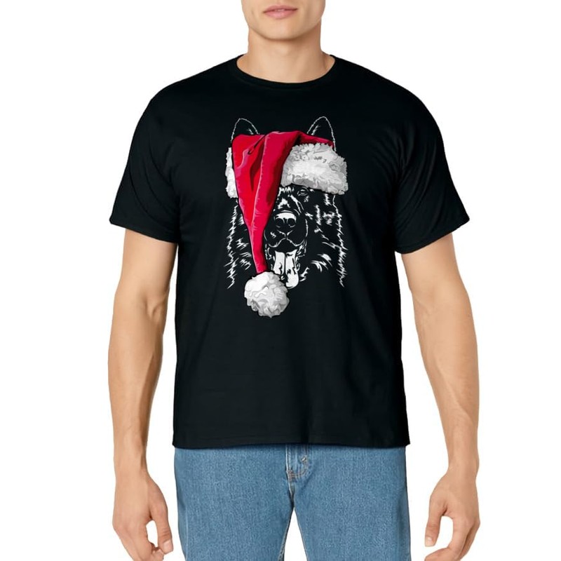 Funny German Shepherd Christmas T Shirt dog shirt tee gift