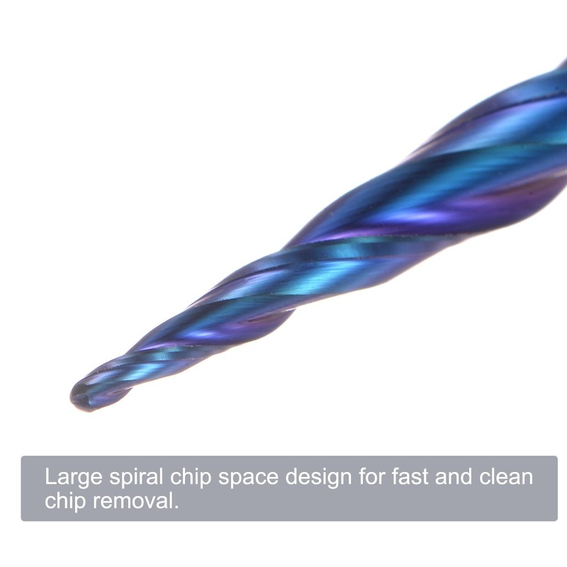 sourcing map Tapered Ball Nose End Mill CNC Router Bit,