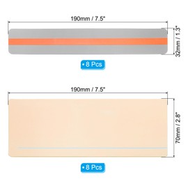 PATIKIL 16Pcs Guided Reading Highlight Strips, 2 Sizes Colored Overlay Highlight Bookmarks, Reading Tracking Rulers with Line Helps with Dyslexia, Orange