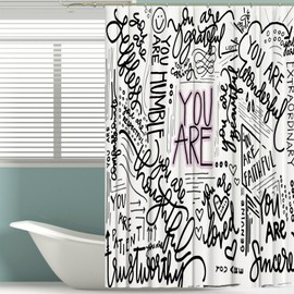 Boqin Bath Shower Curtain Liner, Waterproof Plastic Shower Liner, Shower Liner Cloth Waterproof, Soft Shower Curtain Liner Fabric Lightweight Shower Curtains for Bathroom - 70 x 70 Inch/White