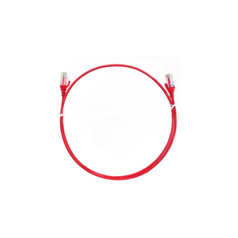 8Ware Cat6 Ultra Thin Slim Cable, Yellow, 0.5m Length