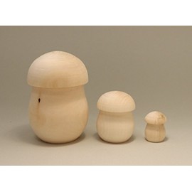 Choose Russian Nesting Dolls Set of 3 Mushroom [Made in Russia]