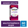 Frasco Multivitamnico Centrum Mujer con Vitamina C Vitamina E Calcio Hierro y Retinol 60 Tabletas Sin sabor                                           