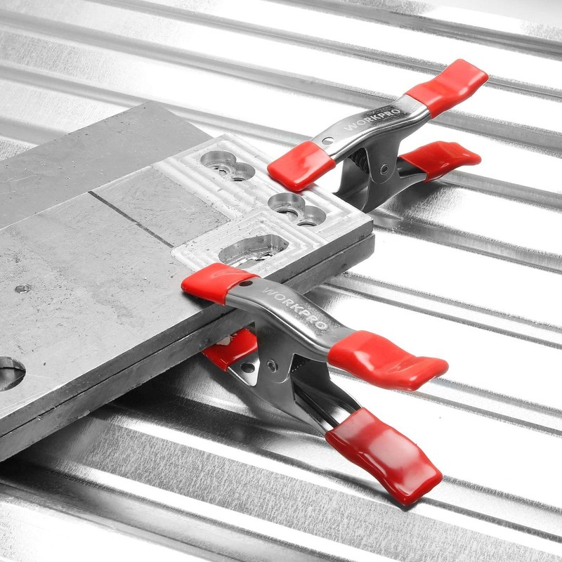 WORKPRO W032007 Steel Spring Clamp, Heavy-Duty, 2-In., Non-Marking PVC Coated