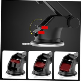 GRIRIW Car Phone Holder Bracket Cup Mount for Smartphones Rotation Stretch for Dashboard Windshield Office Desk Grey