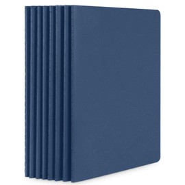 Yarotm A5 Blank Notebook, Pack of 8, Royal Blue, 30 Sheets Notepad, A5, 21 x 14 cm, 100 GSM Unlined Paper, Sketchbook, Diary, Travel, Notebook A5 Notebooks, Soft Cover