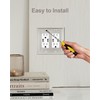 ZILLSEA 2-Pack Double Decorator Wall Plate, Satin Nickel Eletrical Outlet