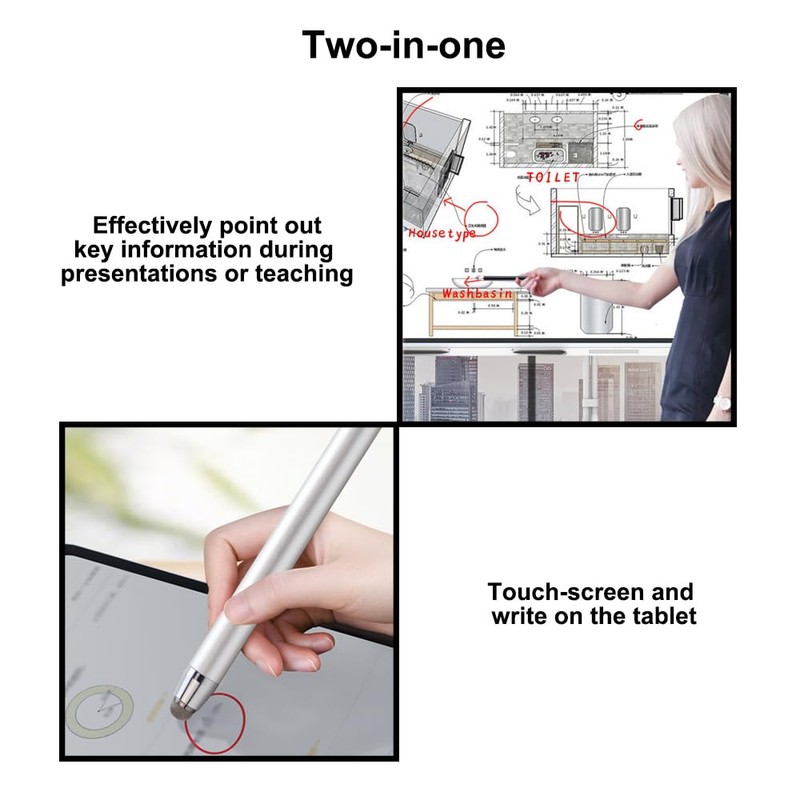 2-in-1 Pointer Stick and Touch Screen Pen, Telescopic Teaching Pointer