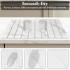 Stone Dish Drying Mats for Kitchen Counter, 24"(L)×16"(W) Marble-Pattern, Collapsible