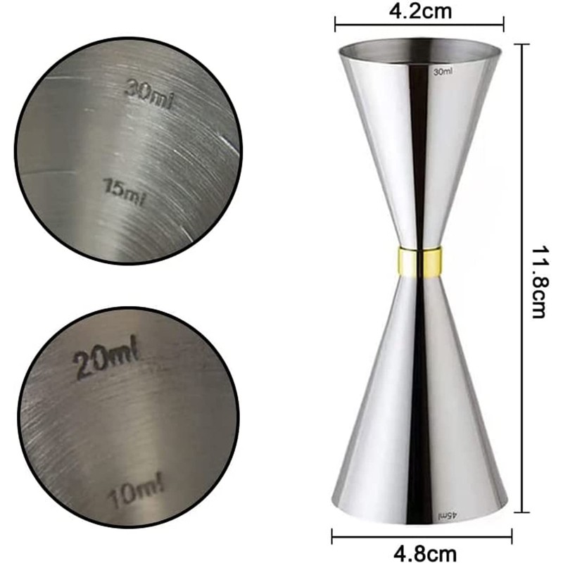 Measuring Cup Graduated Jigger Cup Cocktail Stainless Steel Measuring Cup