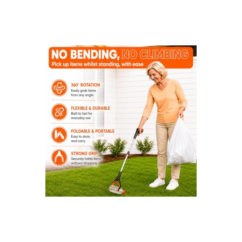 Litter Picker Heavy Duty Grabber Stick 32 Inch (32 Inches,