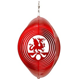 SWEN Products Dragon Circle Swirly Metal Wind Spinner