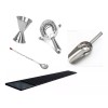 Buffetware Kit Barman Bar Colador Cuchara Tapete Jigger Cucharon Hielo