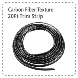 Mr.Brighton LED Carbon Fiber Texture Car Interior Decorative Molding Door Panel Gap Trim DIY Flexible Strip with Free Installation Tools (20Ft)