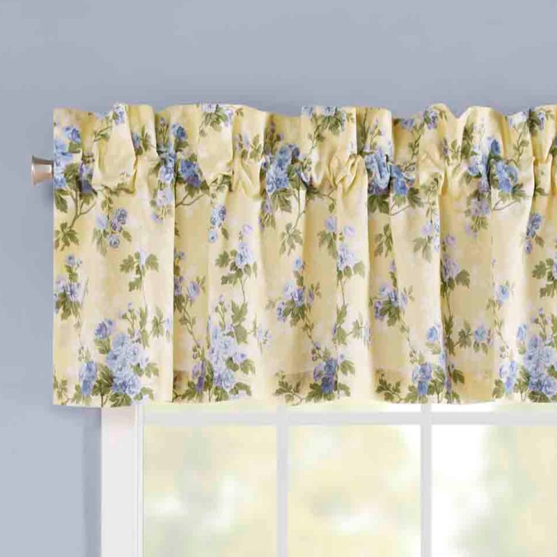 Laura Ashley - Valance, 100% Soft Cotton Window Treatment with