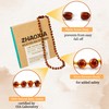 ZHAOXIA Baltic Natural Amber Necklace, No metal, Cognac