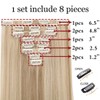 S-noilite Clip-In Hair Extensions, Straight, 8-Piece Set, 18 Clips, Full