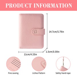 BOYSSPAA Anti-Theft Leather Passport Holder Passport Holder Travel Wallet for Women and Men Passport Wallets Portable Leather Passport Cover for Passport Credit Cards Business Cards Boarding Passes