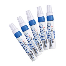 Mitsubishi Pencil Paint Markers, Bold Point, Blue, 5 Count PX30.33