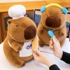 Ditucu Cute Capybara Plush with Cooking Chef Hat Bread Capibara