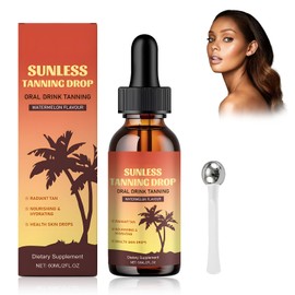 COWANIEE 60ml Sunless Tanning Drops with Massage Stick, Naturally Sunless Tanning Drops