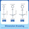 Glarks 18pcs M4 M5 M6 O-Shaped Eye Bolt Toggle Anchors