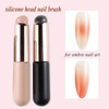 Fcozpjk Silicone Brush for Ombre Nail Art, 2Pcs Reusable Gel