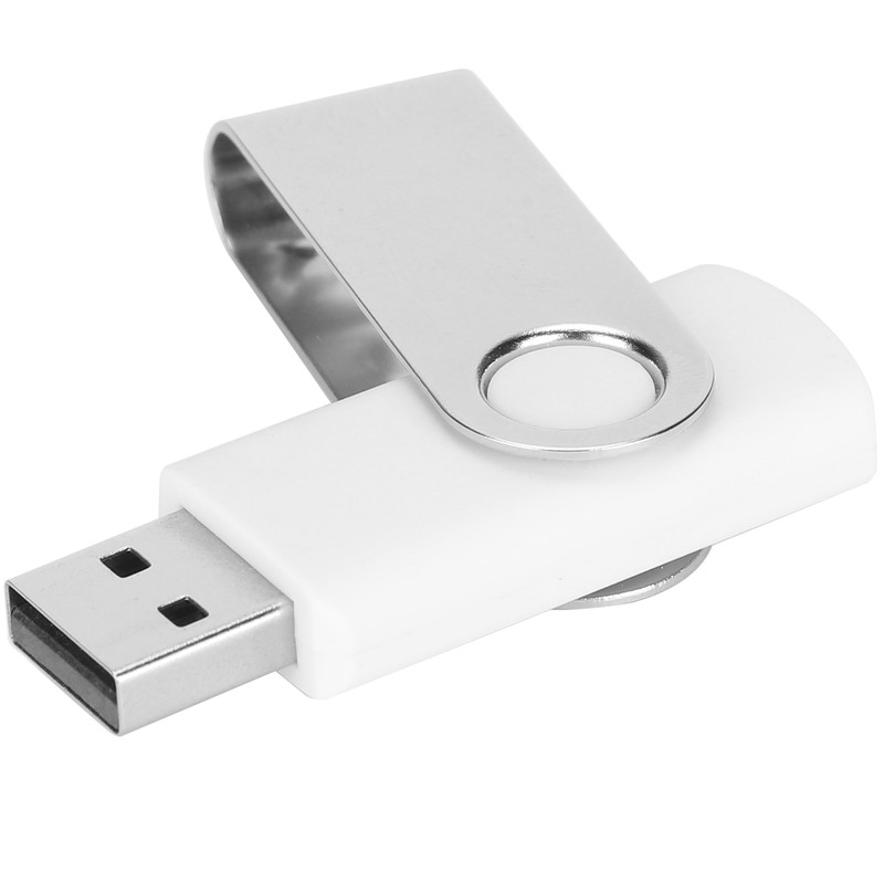 USB Flash Drive Candy White Rotatable Portable Storage Memory Stick