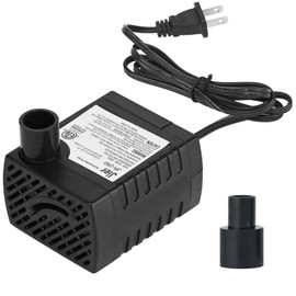 70 GPH Mini Submersible Water Pump(3.6W,250L/H) for water feature, Aquariums, Fish Tank, Tabletop Fountain, Pet Fountain, Indoor or Outdoor Pond Fountain