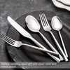 Kelenfer Flatware Set Stainless Steel Silverware Set Cutlery Set Hexagon