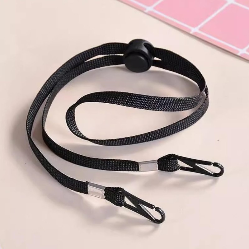 QIKEJI Hat, Strap, Hat, Strap, Hat Keeper, Hook, Black, Set