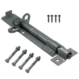 Lockable Sliding Bolt | Brenton Pad Bolt | 200mm / 8 Inch | Hot Dipped Galvanised | Pack of 1