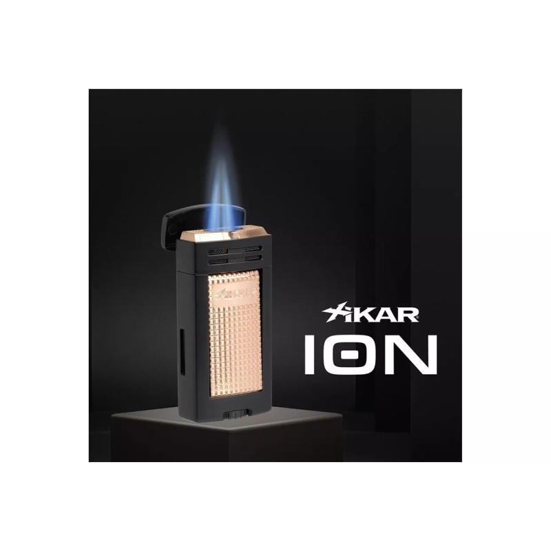 Xikar® Ion Double-Jet Flame Cigar Lighter, Lifetime Warranty, Black &