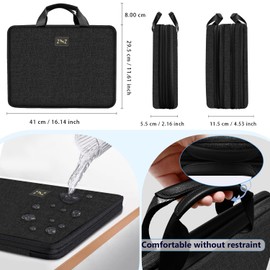 ZINZ Slim & Expandable Laptop Sleeve 15 15.6 16 Inch Case Bag for Popular 15"-16" Notebooks Water-Resistant Handbag Multipurpose Computer Accessories Storage Bag,B04K01