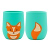 Silly Goose Silicone Training Cup, Cute Fox Design, Open Top