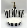 ACK Tuscany Embossed Hand Painted Ceramic, 4-Piece Bathroom Accessories, Soap