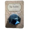 Vanilla Lip Balm, Geometric Design, 0.3 oz, Blue Crystal Shape